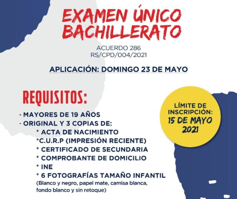 EXAMEN ÚNICO DE BACHILLERATO